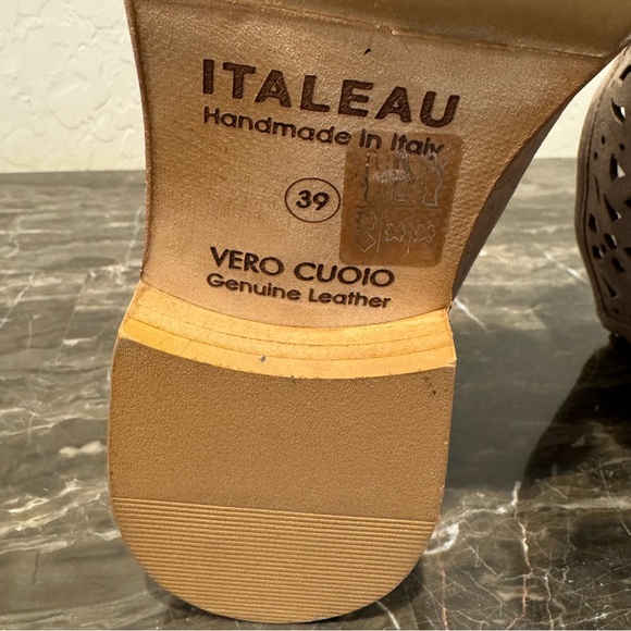 Italeau Floral Laser Cut Out Suede Booties - Picture 12 of 13